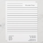 Einfache Linde Personalisiert Briefbogen (Vorne/Hinten)