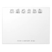 Einfache Line Art Houses Real Anwesen Notizblock (Vorderseite)