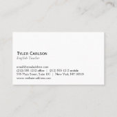 Einfache Line-Chalkboard Visitenkarte (Rückseite)