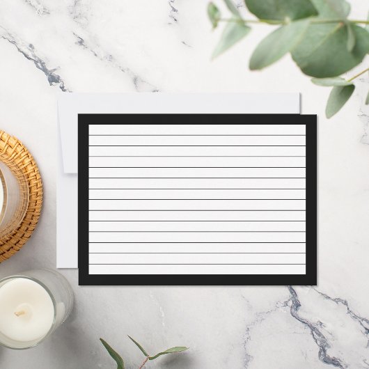 Einfache Line Ruled Index-Studie Mitteilungskarte