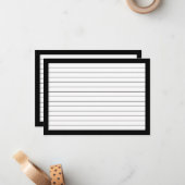 Einfache Line Ruled Index-Studie Mitteilungskarte (Vorderseite/Rückseite Beispiel)