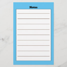 Einfache Lined Blue Boarder Stationery Briefpapier