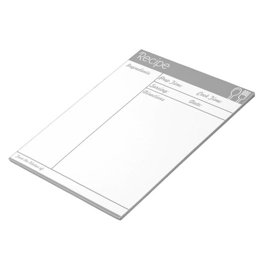 Einfache linenlose Graurezeptorseite Notizblock (angewinkelt)