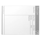 Einfache linenlose Graurezeptorseite Notizblock (Vorderseite)