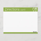 Einfache, linenlose grüne Rezept Postkarte (Rückseite)