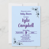 Einfache Linie Art Boho Kinderdusche Einladung (Vorderseite)