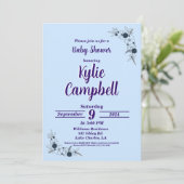 Einfache Linie Art Boho Kinderdusche Einladung (Stehend Vorderseite)