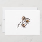 Einfache Linie Art Terracotta Pappies Baby Dusche Einladung (Rückseite)