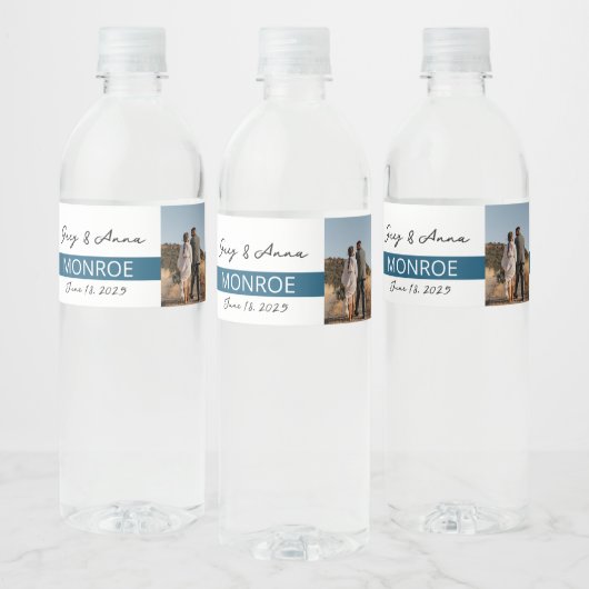 Einfache Linie Hochzeitswasser Flasche Wrapper Wat Wasserflaschenetikett (Flaschen)