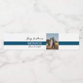 Einfache Linie Hochzeitswasser Flasche Wrapper Wat Wasserflaschenetikett (Einzelnes Label)