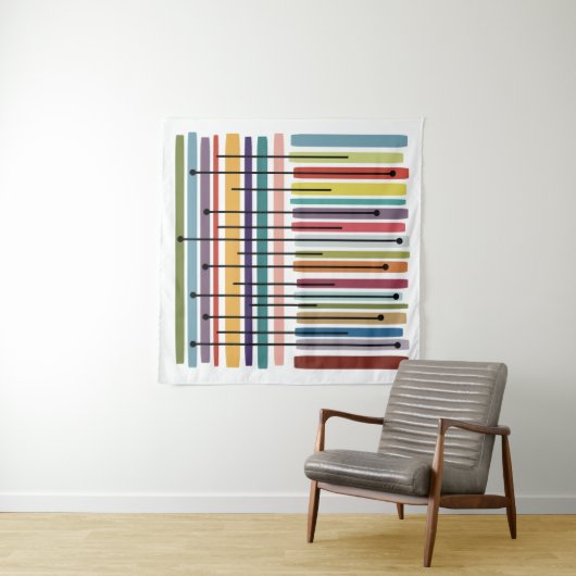 Einfache Linien Abstrakt Art Colorado Wandteppich (Beispiel (Horizontal))