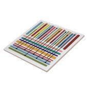 Einfache Linien Abstrakte Kunst Bunt Fliese (Seite)
