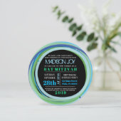 EINFACHE LINIEN Bat Bar Mitzvah Einladung (Stehend Vorderseite)