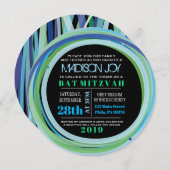 EINFACHE LINIEN Bat Bar Mitzvah Einladung (Vorne/Hinten)