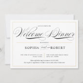 Einfache Linien Calligraphie Elegante Willkommen A Einladung (Vorderseite)