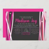 EINFACHE LINIEN Jüdische Namensgebung für Kinder Einladung (Vorne/Hinten)