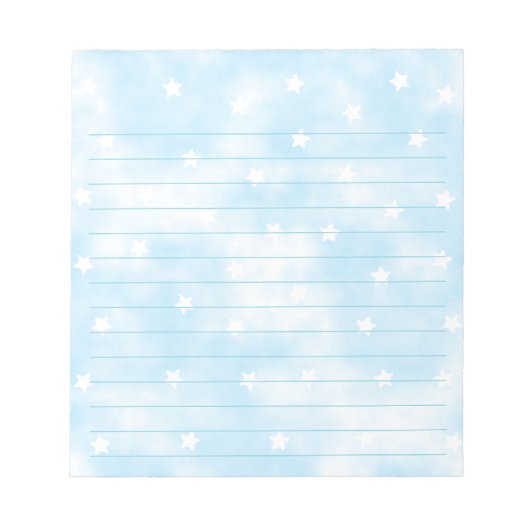 Einfache Linke benutzerdefinierte Sterne Sky Wasse Notizblock (Vorderseite)