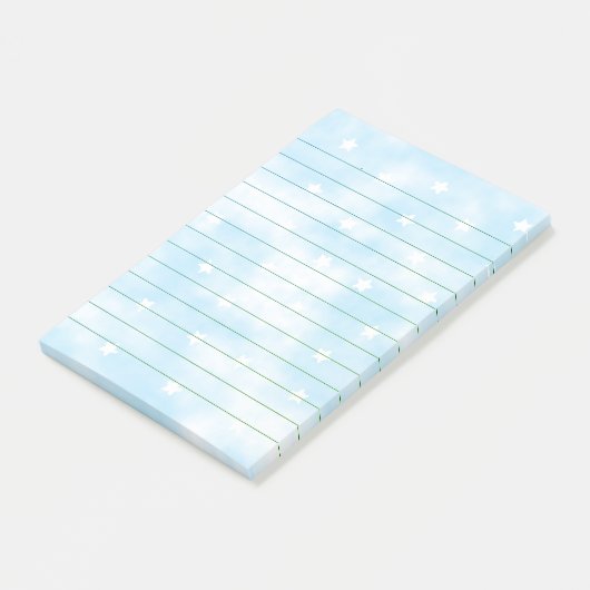 Einfache Linke benutzerdefinierte Sterne Sky Wasse Post-it Klebezettel (angewinkelt)