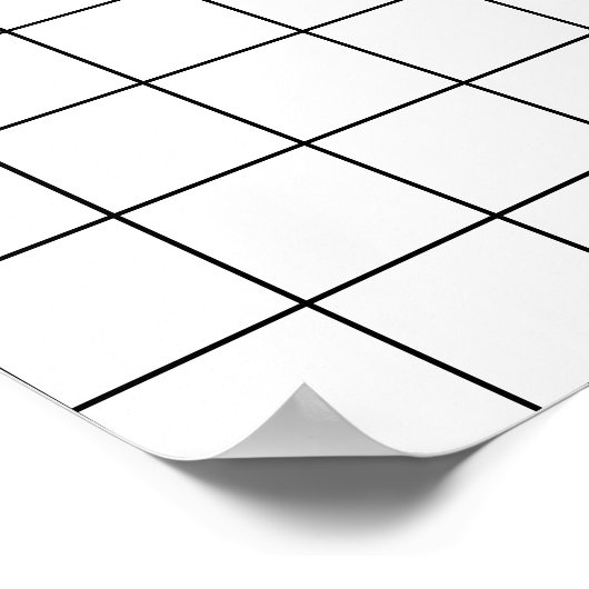 Einfache Linsenverzerrungsgitter Poster (Ecke)