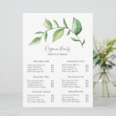 Einfache Liste der Beauty Salon Preise für Grünpfl (Stehend Vorderseite)