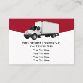 Einfache LKW-Service-Visitenkarten Visitenkarte (Vorderseite)