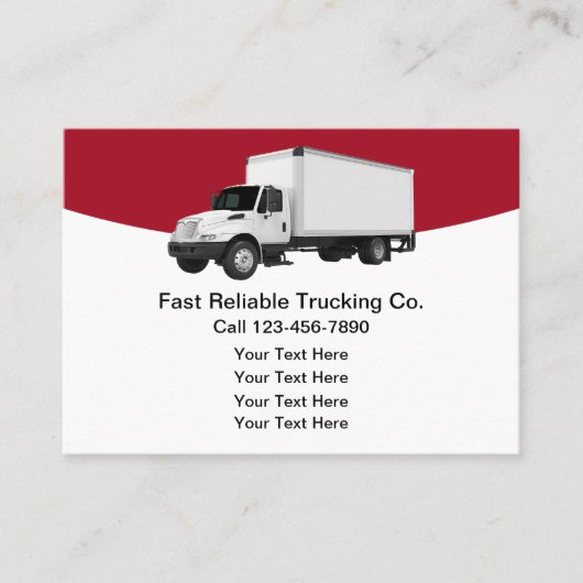 Einfache LKW-Service-Visitenkarten Visitenkarte (Vorderseite)