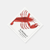 Einfache Lobster Geburtstagsfeier Serviette (Ecke)