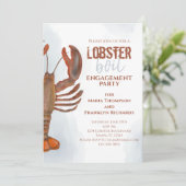 Einfache Lobsterboil für Hochzeitstag-Engagement-P Einladung (Stehend Vorderseite)