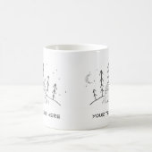 Einfache Log-Kabine Lake House Woods Custom Text T Kaffeetasse (Mittel)