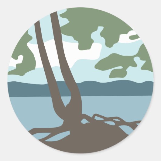 Einfache Logo-Aufkleber Runder Aufkleber (Vorderseite)