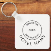 Einfache Logo-Bezeichnung für das Hotel Schlüsselanhänger (Vorderseite)