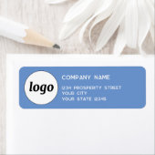 Einfache Logo-Branding Blue Company-Rücksendeadres (Insitu)
