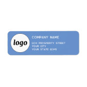 Einfache Logo-Branding Blue Company-Rücksendeadres (Vorne)
