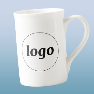 Einfache Logo-Branding-Geschäftsförderung Porzellantasse