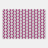 Einfache Logo-Branding-Muster Magenta Rosa Geschenkpapier Set (Vorderseite 3)