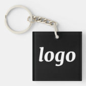 Einfache Logo-Branding-Werbung für Unternehmen Schlüsselanhänger (Vorderseite)