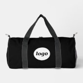 Einfache Logo-Branding-Werbung Geschäft Schwarz Duffle Bag (Vorderseite)