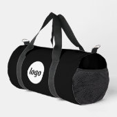 Einfache Logo-Branding-Werbung Geschäft Schwarz Duffle Bag (Rechte Ecke)
