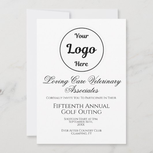 Einfache Logo Business Golf Veranstaltung Script E (Vorderseite)