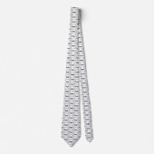 Einfache Logo-Business Silver Gray Neck Tie Krawatte (Vorderseite)