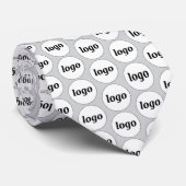 Einfache Logo-Business Silver Gray Neck Tie Krawatte (Gerollt)