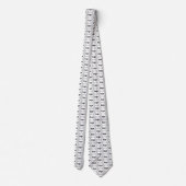 Einfache Logo-Business Silver Gray Neck Tie Krawatte (Rückseite)