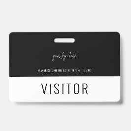 Einfache Logo der Black Visitor Pass Company Ausweis