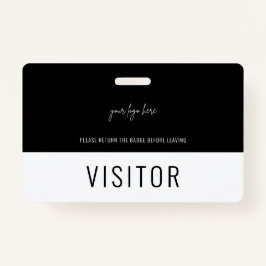Einfache Logo der Black Visitor Pass Company Ausweis