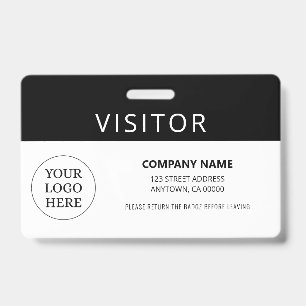 Einfache Logo der Black Visitor Pass Company Ausweis