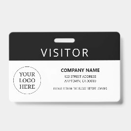 Einfache Logo der Black Visitor Pass Company Ausweis