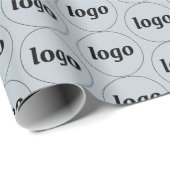 Einfache Logo-Geschäftsmodelle Blau Geschenkpapier (Rolleneckpunkt)