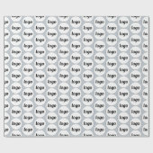 Einfache Logo-Geschäftsmodelle Blau Geschenkpapier (Flach)