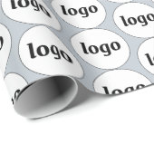 Einfache Logo-Geschäftsmodelle Blau Geschenkpapier (Rolleneckpunkt)