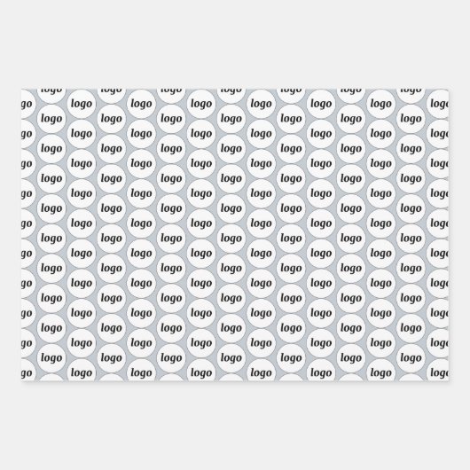 Einfache Logo-Geschäftsmodelle Blau Geschenkpapier Set (Vorderseite)